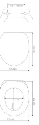 Sedile WC , 41 x 34,5 cm Onyx - Wenko