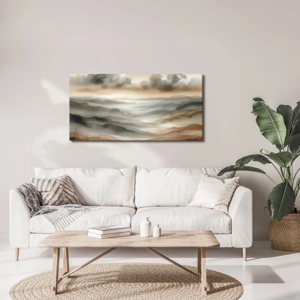 Quadro su tela – Colline soffuse nella nebbia