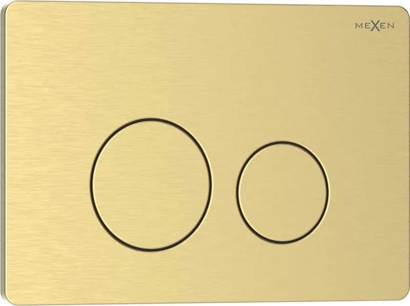 Mexen Tex 06 pulsante di scarico in acciaio inox, oro spazzolato - 6106-11