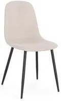 Sedia nera/Beige (4 Pezzi) - IRELIA