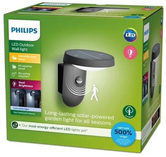 Philips - Applique a LED solare con sensore TYLA LED/1,2W/4V 4000K IP44