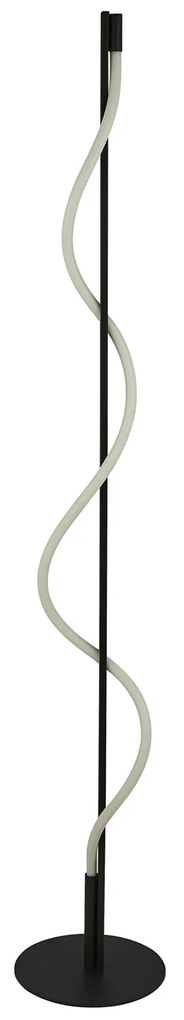 Lampada Da Scrivania Serpente Acciaio Bianco Policarbonato Nero Led 8W 2700K