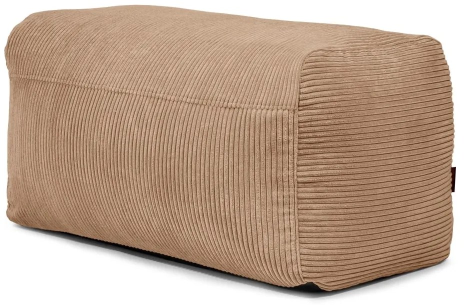 Puof a sacco marrone con rivestimento in velluto a coste Plus 100 Lounge – SLOWDOWN