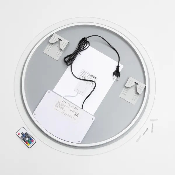 Brilagi-LED RGBW dimmerabile, specchio riscaldato con retroilluminazione CLARA PRO 19W/230V Ø 60 cm IP44 + telecomando