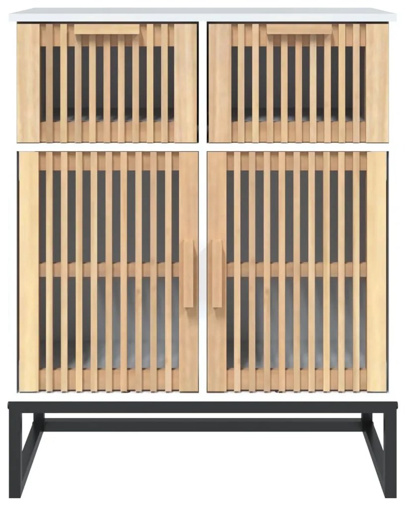 Credenza Bianca 60x30x75 cm in Legno Multistrato