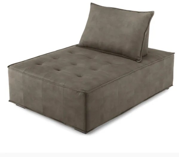 Divano modulare chaise longue 109x154 cm CARROLL Nabuk Tortora