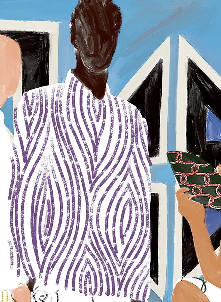 Élitis Carta da parati panoramica Ndebele - Panel 2
