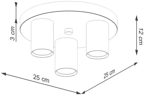 Sollux SL.1464 - Faretto LAGOS 3xGU10/10W/230V bianco