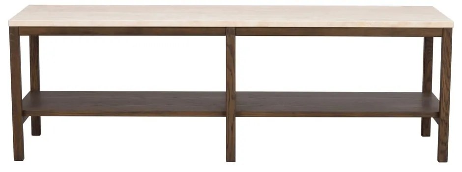 Consolle marrone e beige con piano in pietra 140x40 cm Orwel - Rowico