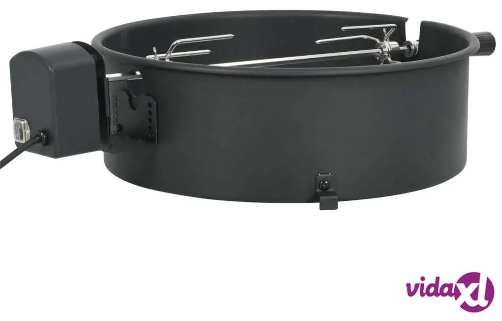 vidaXL Kit per Barbecue allo Spiedo 47 cm Nero