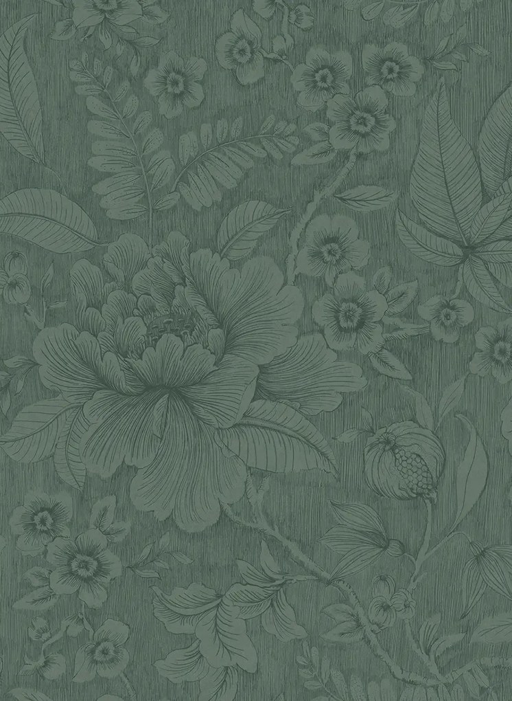 Eijffinger Carta da parati Casa di Fiori - Dark Green