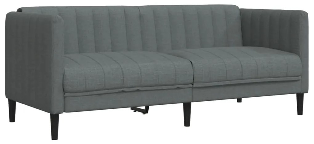 Set di divani 2 pz grigio scuro in tessuto