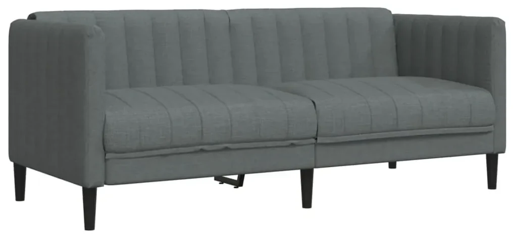 Set di divani 2 pz grigio scuro in tessuto