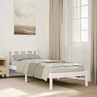 Letto Extra Lungo senza Materasso Bianco 100x210 cm in Pino 852433