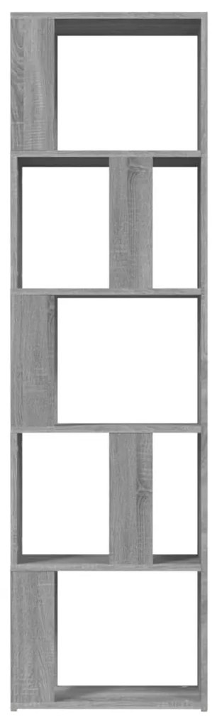 Libreria grigio sonoma 45x24x160 cm in legno multistrato