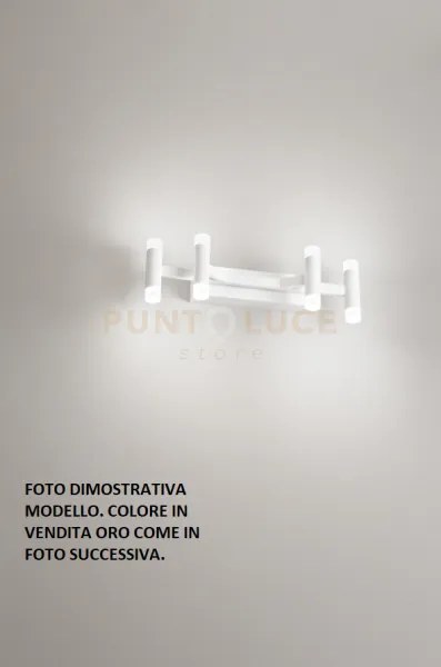 Applique in metallo e alluminio  oro candles led 24w 3000k cri?80 2...