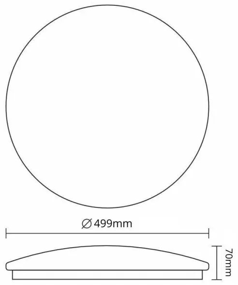 Plafoniera LED dimmerabile OPAL LED/48W/230V 3000-6500K + telecomando