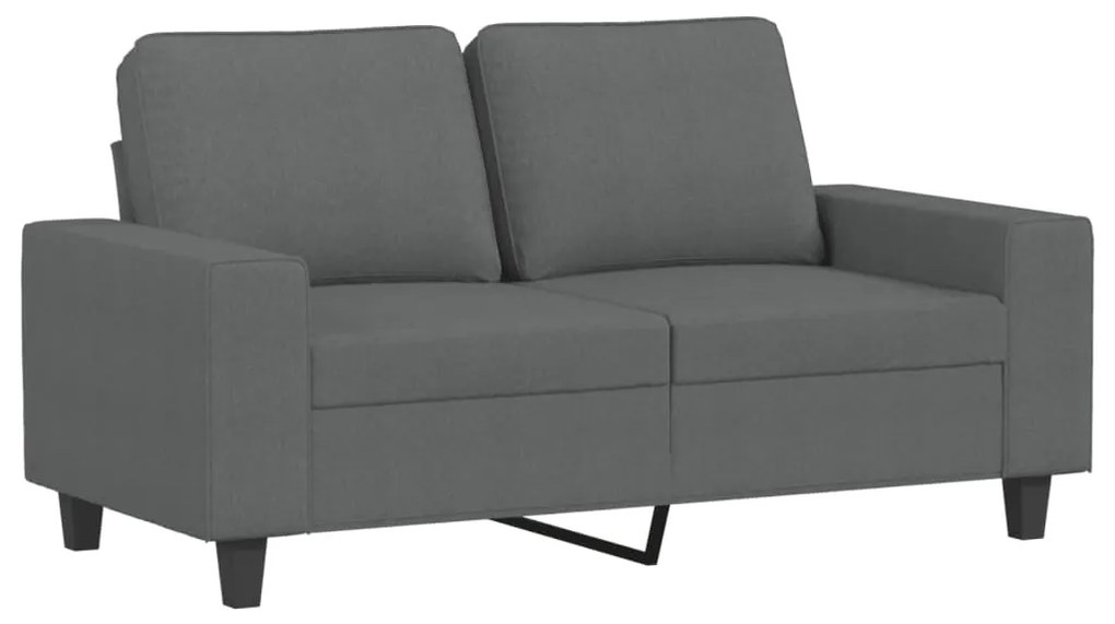 Set di divani 2 pz grigio scuro in tessuto