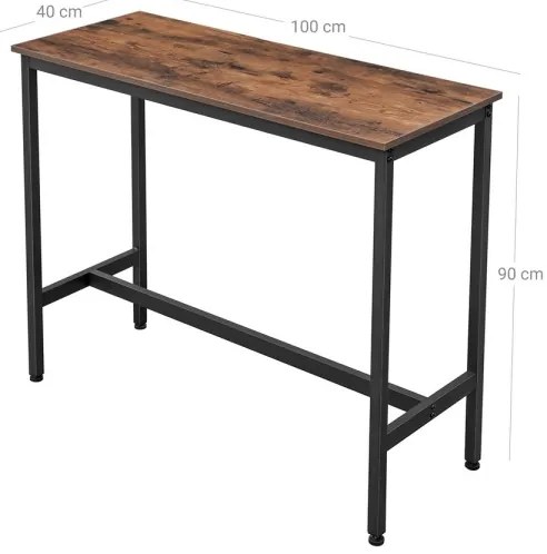 Tavolino da bar BARTIS marrone/nero