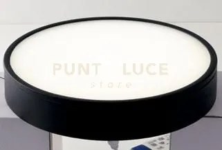 Plafoniera led klio nera in acrilico e alluminio 22w 3000lm 4000k 1...