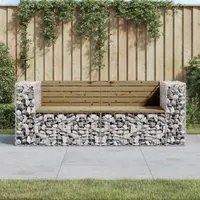 Panca da Giardino Design Gabbione 184x71x65,5cm Pino Impregnato 3196238