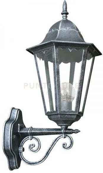Applique up firenze nero/argento 1xe27 ip44 28,5x51,8x20,5cm lant-f...