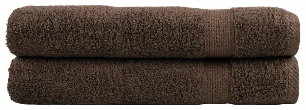 Asciugamani Premium Solund 2 Pz Marroni 100x200cm 600gsm /
