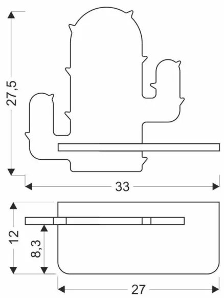 Applique LED per bambini con mensola CACTUS LED/4W/230V verde/legno