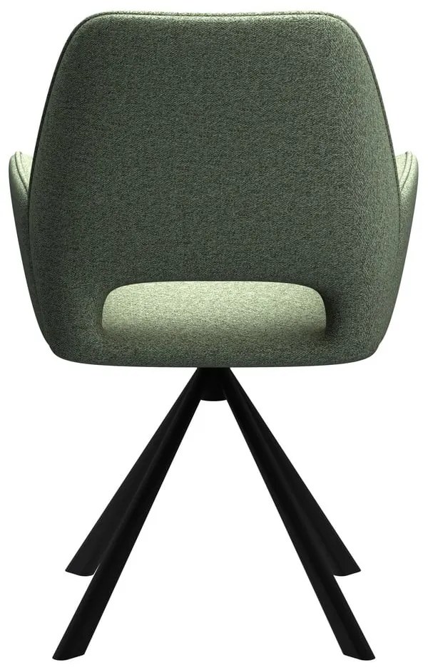 Sedia da pranzo verde scuro con braccioli Graham – Actona