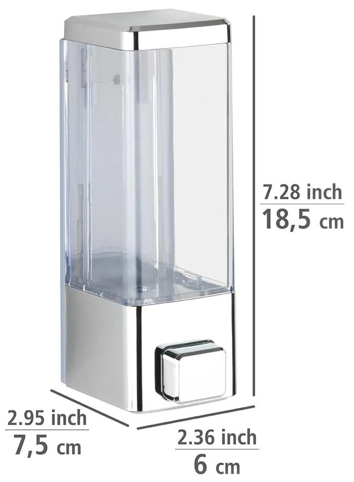 Dispenser di sapone in plastica a parete in argento 0,32 l Istres - Wenko