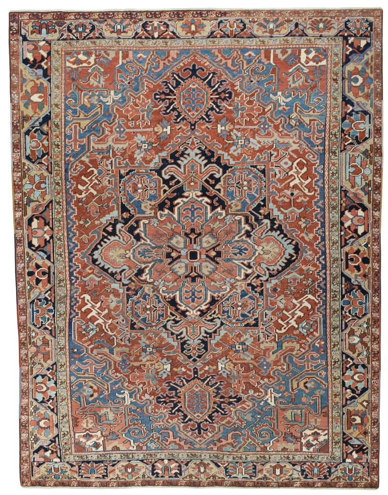 Heriz Tappeto persiano 290 x 380 Rosso (Iran) Annodato A Mano