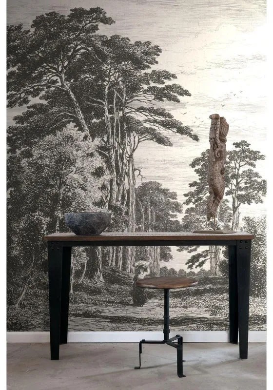 Fotomurale ESTA Paesaggio, bianco e nero 186X280 cm