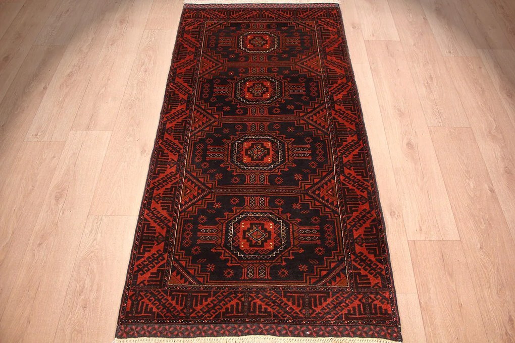 Beluch Tappeto 90x190 (Iran) Annodato A Mano