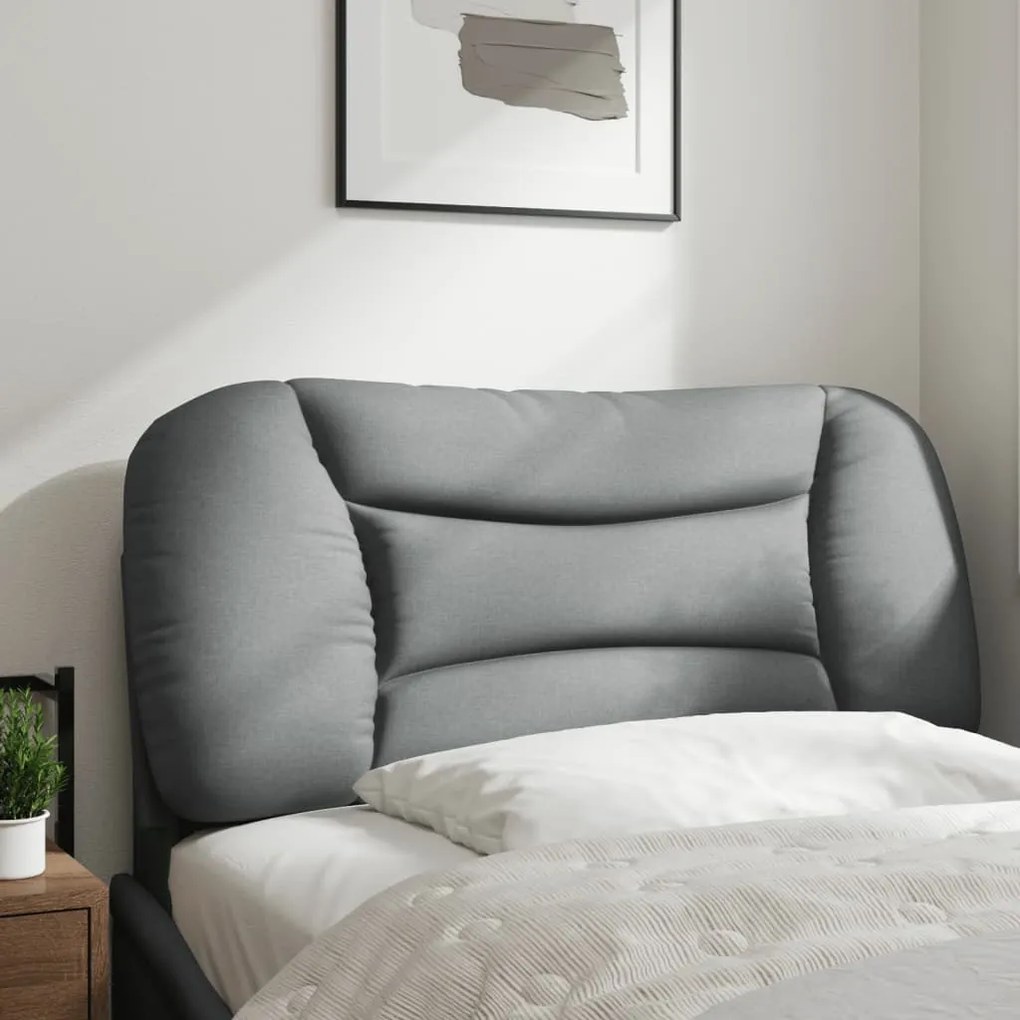 Cuscino testiera grigio chiaro 90 cm in tessuto