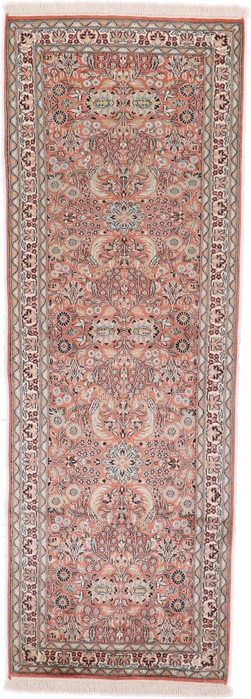 Cashmere Silk Tappeto orientale 80 x 220 (Indian) Annodato A Mano