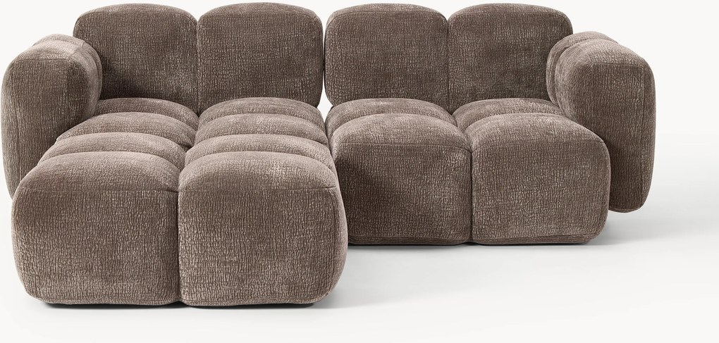 Divano componibile 3 posti con poggiapiedi sinistro/destro Tayla