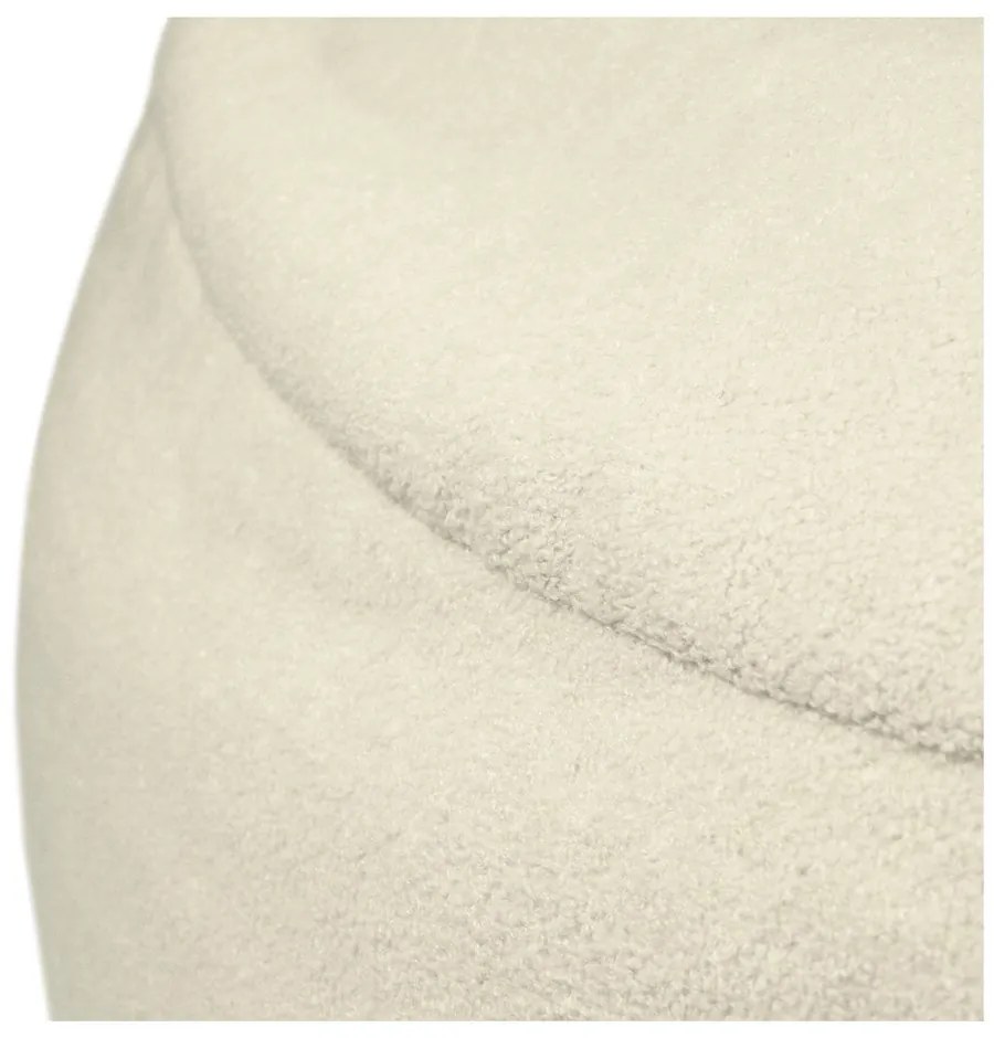 Puof a sacco color crema con rivestimento in bouclé Om 135 – SLOWDOWN