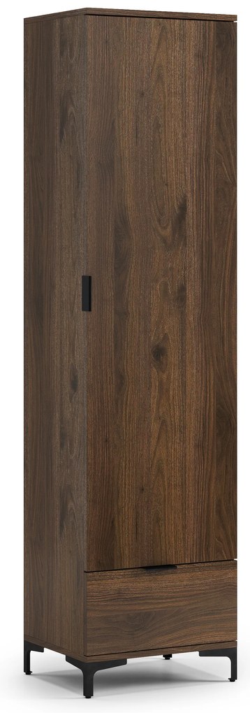 Armadio LANA SZ-50 Noce Elegante - GUARDAROBA 1 ANTA CON CASSETTO