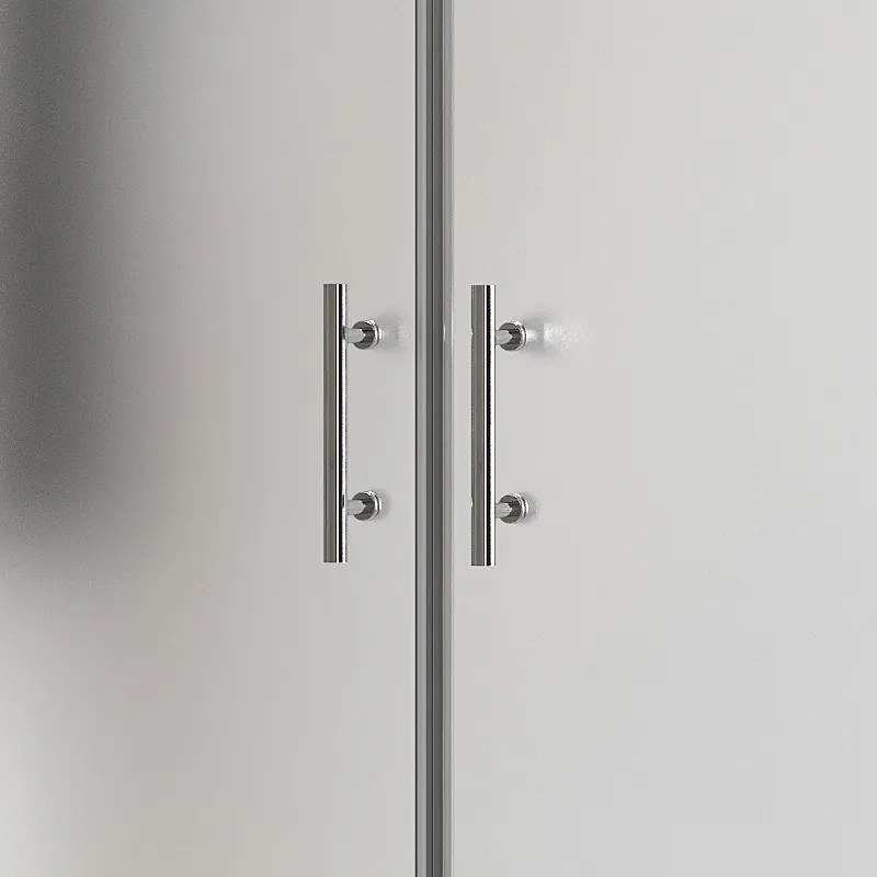 Box doccia 80x120 apertura saloon vetro satinato altezza 200h | KS2800AS - KAMALU