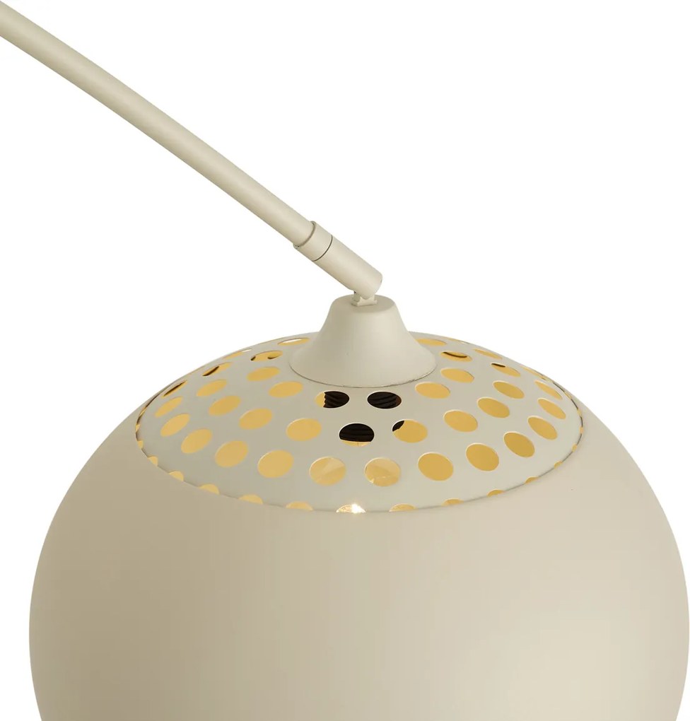 Lampada ad arco moderna beige con base in marmo - XXL