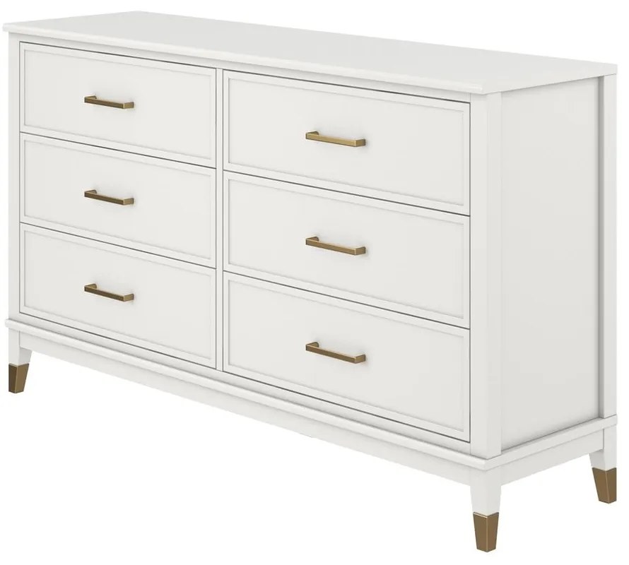 Cassettiera bianca , 144 x 85 cm Westerleigh - CosmoLiving by Cosmopolitan