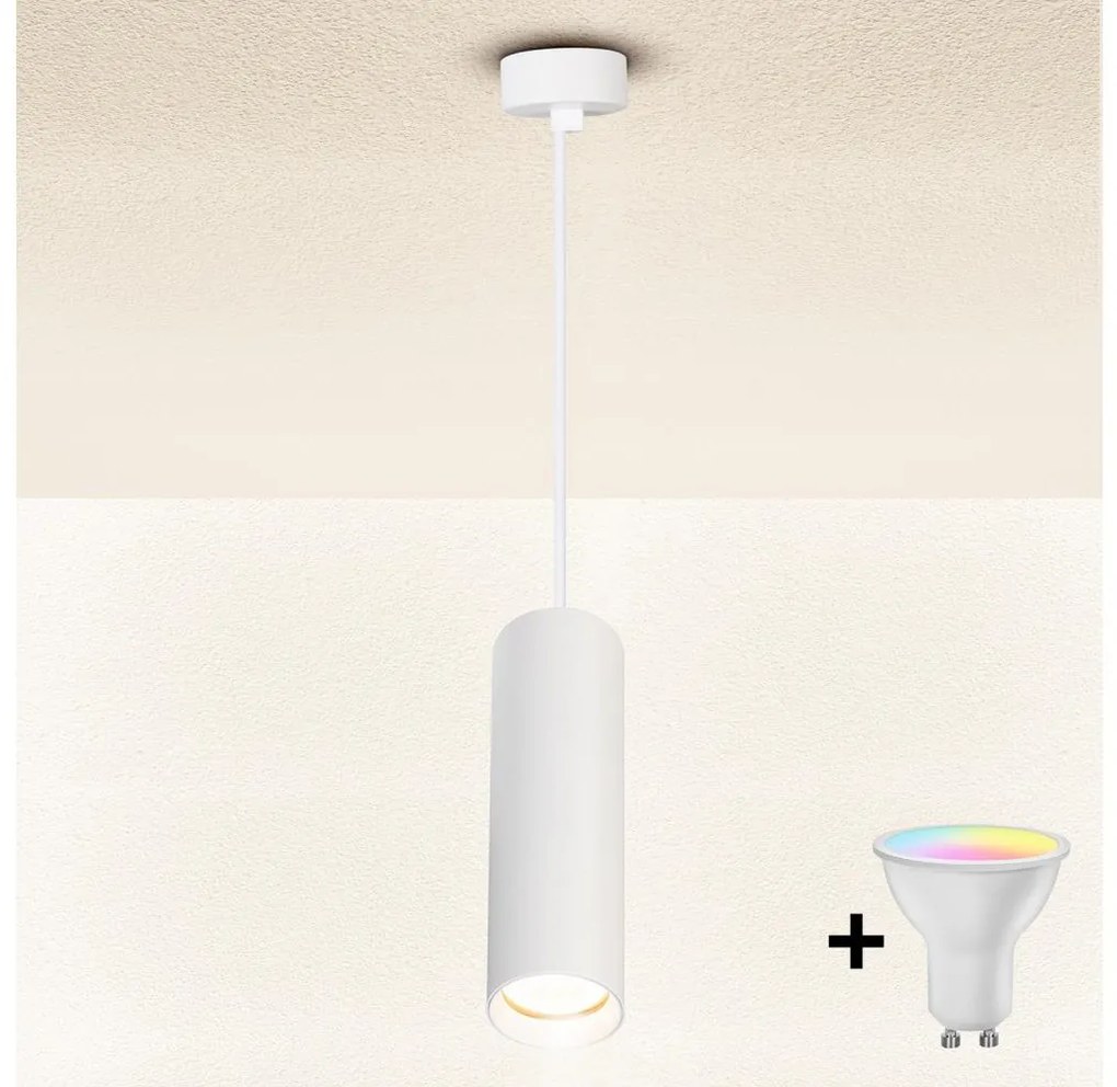 Brilagi - Lampadario a sospensione LED dimmerabile su cavo SELE 1xGU10/6,5W/230V bianco