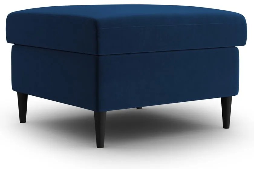 Poggiapiedi blu con rivestimento in velluto Kyoto – Cosmopolitan Design