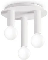 Plafoniera Contemporanea Petit Metallo Bianco 3 Luci E27 42W Ip20