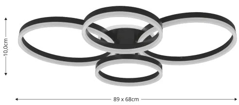 Brilagi - Plafoniera LED dimmerabile ORBITS LED/52W/230V 3000-6000K + TC