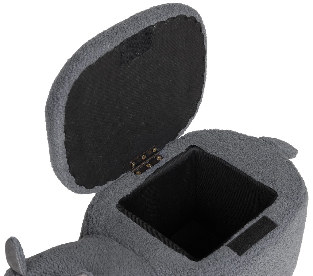 Pouf in tessuto grigio ALPACA Beliani