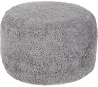 Pouf grigio in cotone 50 x 35 cm Seduta decorativa fatta a mano in stile moderno Boho Soggiorno Camera da letto