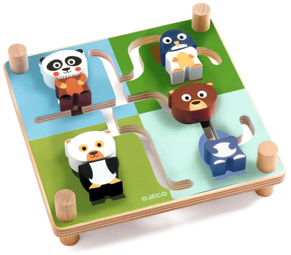 Labirinto di legno con animali - Spinamix