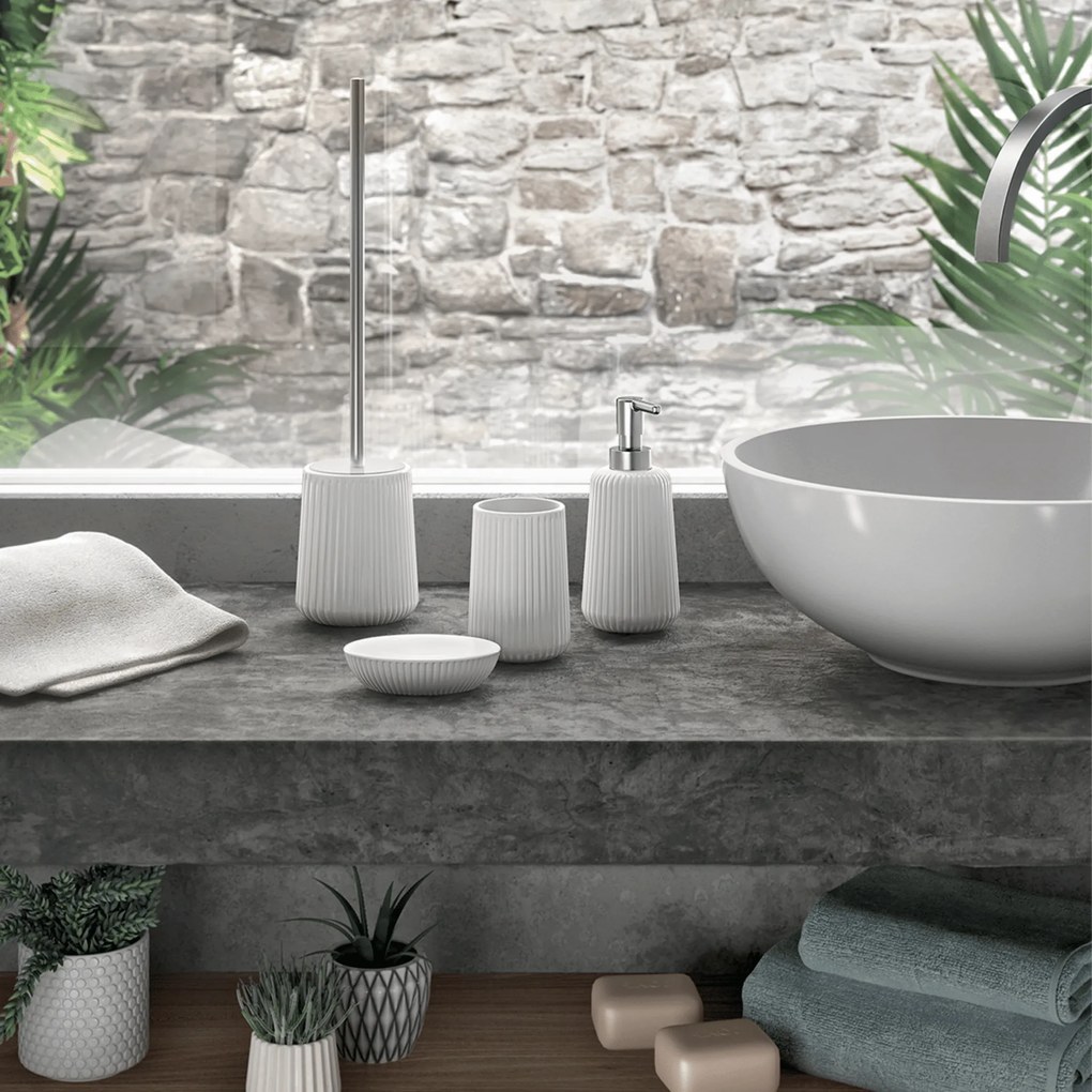 Set 4 Accessori D'Appoggio Gedy"Marika" Bianco