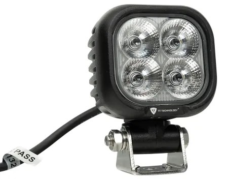 LED Faretto per macchina BLACK LED/40W/10-30V IP69 5700K quadrato